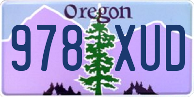 OR license plate 978XUD