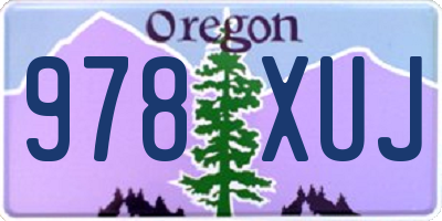 OR license plate 978XUJ