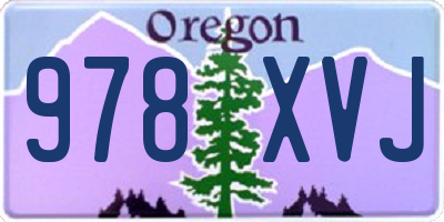 OR license plate 978XVJ