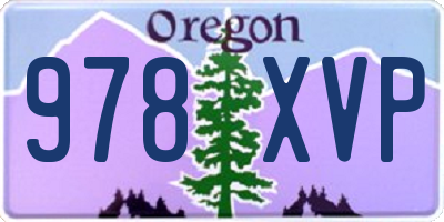 OR license plate 978XVP