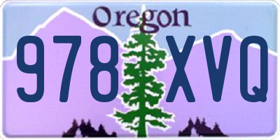 OR license plate 978XVQ