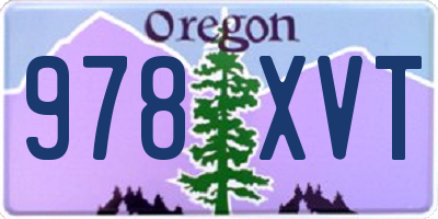 OR license plate 978XVT