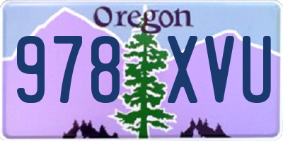 OR license plate 978XVU