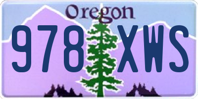 OR license plate 978XWS