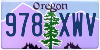 OR license plate 978XWV