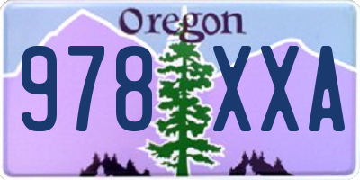OR license plate 978XXA