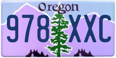 OR license plate 978XXC
