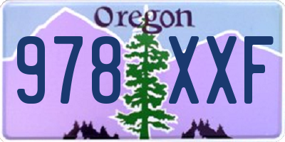 OR license plate 978XXF