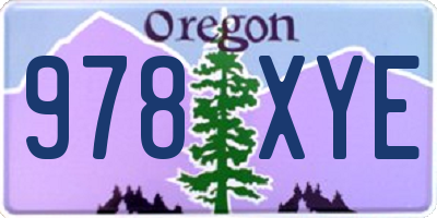 OR license plate 978XYE