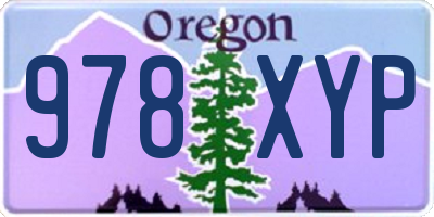 OR license plate 978XYP