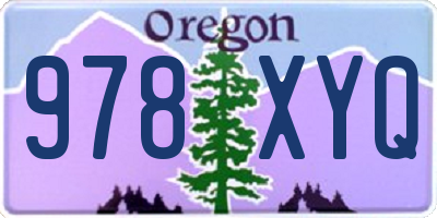 OR license plate 978XYQ