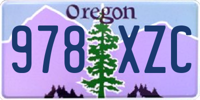 OR license plate 978XZC