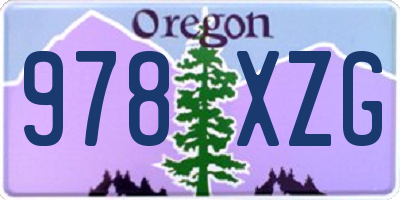OR license plate 978XZG