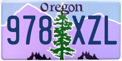 OR license plate 978XZL