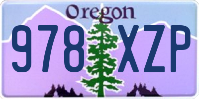 OR license plate 978XZP
