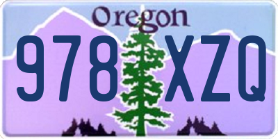 OR license plate 978XZQ