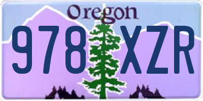 OR license plate 978XZR