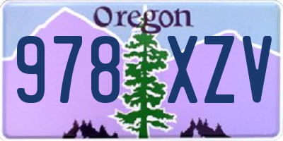 OR license plate 978XZV