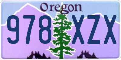 OR license plate 978XZX