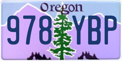 OR license plate 978YBP