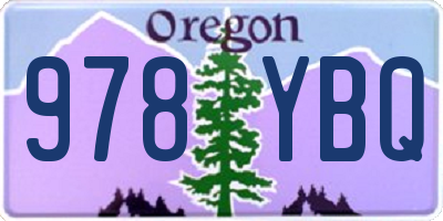 OR license plate 978YBQ