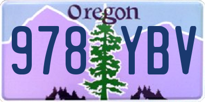 OR license plate 978YBV