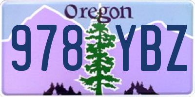 OR license plate 978YBZ