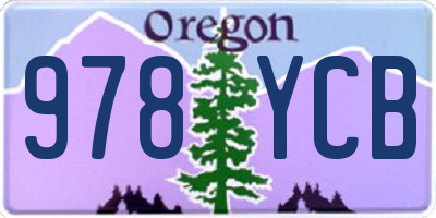 OR license plate 978YCB