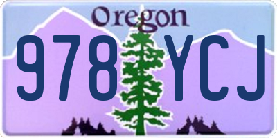 OR license plate 978YCJ