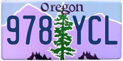 OR license plate 978YCL