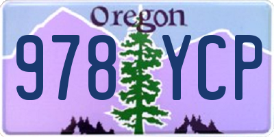 OR license plate 978YCP