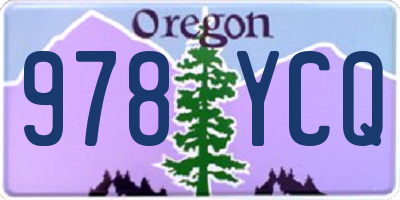 OR license plate 978YCQ