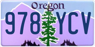 OR license plate 978YCV