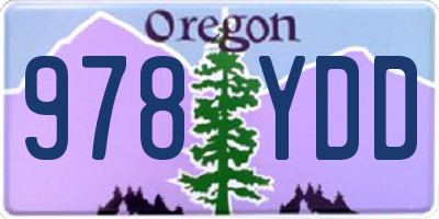 OR license plate 978YDD