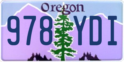 OR license plate 978YDI