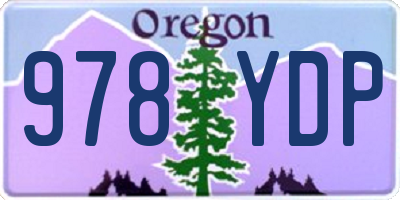 OR license plate 978YDP