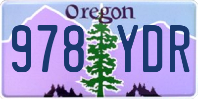 OR license plate 978YDR