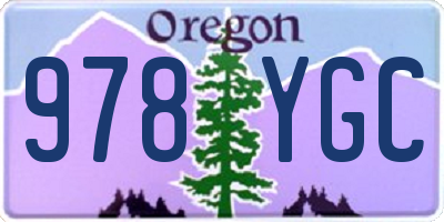 OR license plate 978YGC