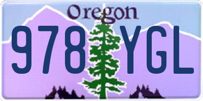 OR license plate 978YGL