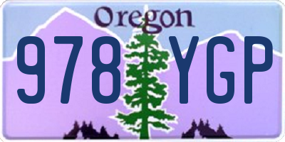 OR license plate 978YGP