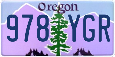 OR license plate 978YGR