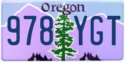 OR license plate 978YGT