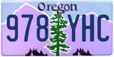 OR license plate 978YHC