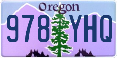 OR license plate 978YHQ