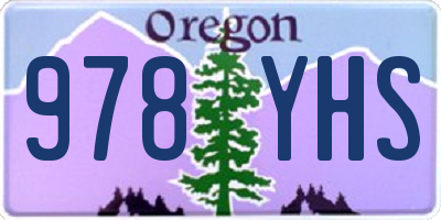 OR license plate 978YHS