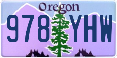 OR license plate 978YHW