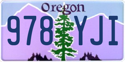 OR license plate 978YJI