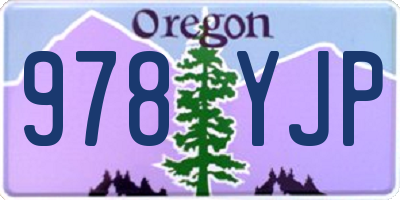 OR license plate 978YJP