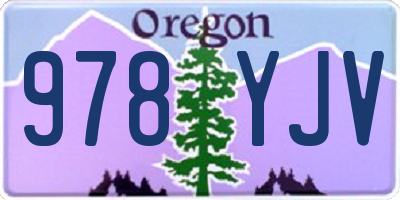 OR license plate 978YJV