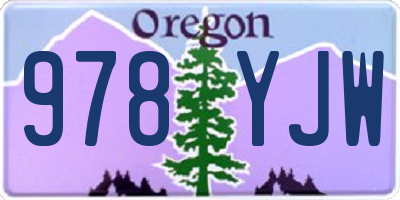 OR license plate 978YJW